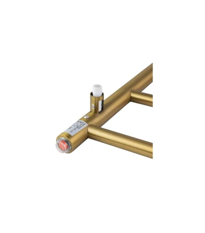 Aqua Round Heated Towel Rack - Brushed Brass Bottom