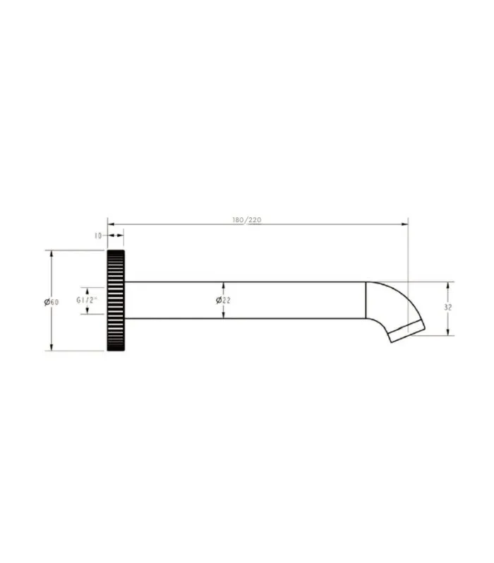 IKON Linie Basin/Bath Spout Specification