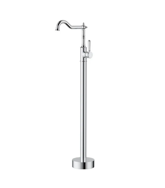 IKON Clasico Freestanding Bath Mixer Ceramic Handle - Chrome