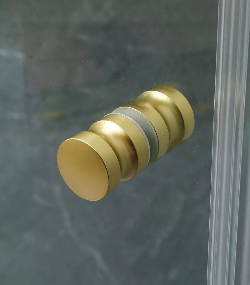 Frameless Pivot Door Shower Screen – Brushed Gold Fittings Handle