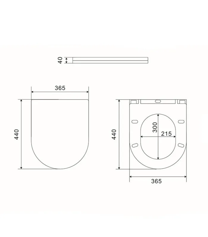 Reno 1064 Slim Toilet Seat Specification
