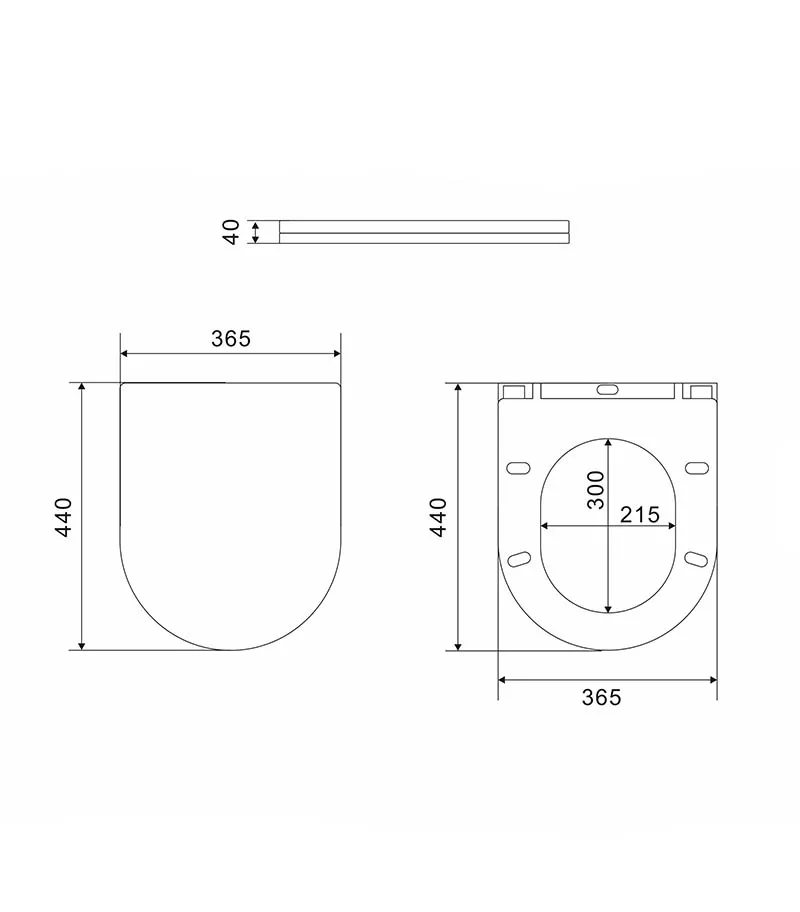 Reno 1064 Slim Toilet Seat Specification