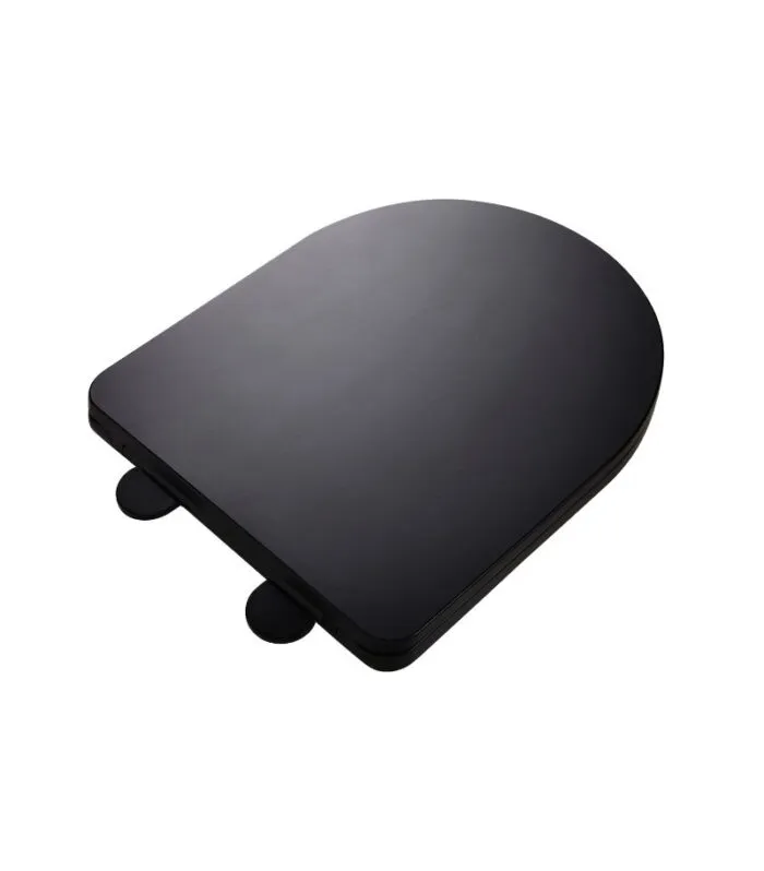 Reno 1064 Slim Toilet Seat Black Top View