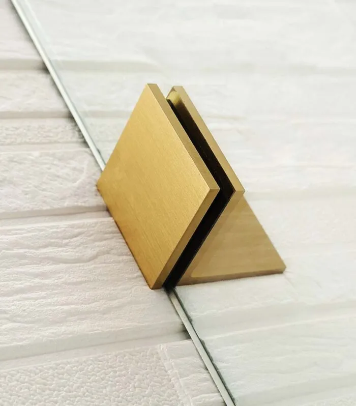Frameless Shower Screen Brushed Gold Wall Mounted Bracket