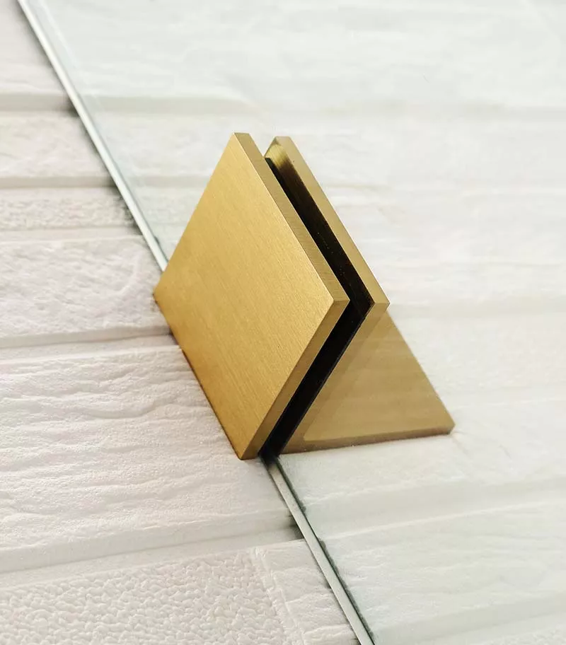 Frameless Shower Screen Brushed Gold Wall Mounted Bracket