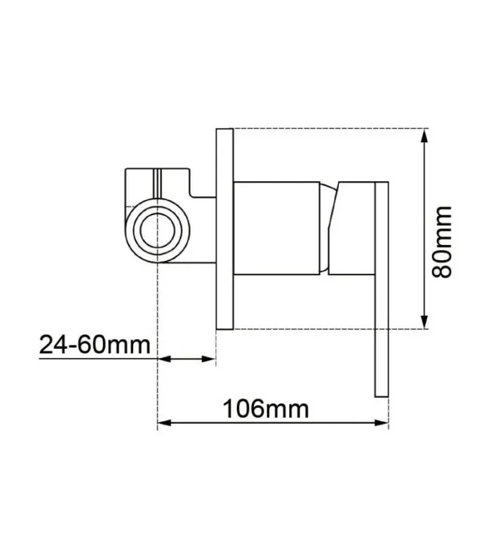 Lucid Wall/Shower Mixer - Specification
