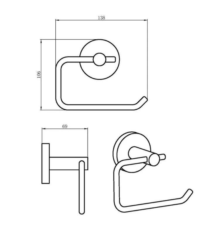 Lucid Toilet Roll Holder - Specification