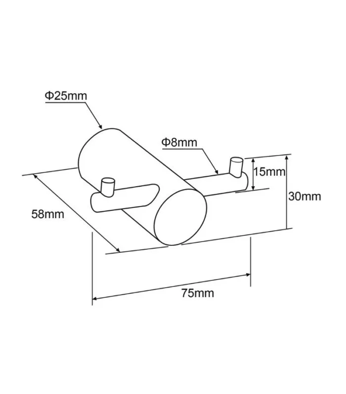 Lucid Pin Double Robe Hook Specification