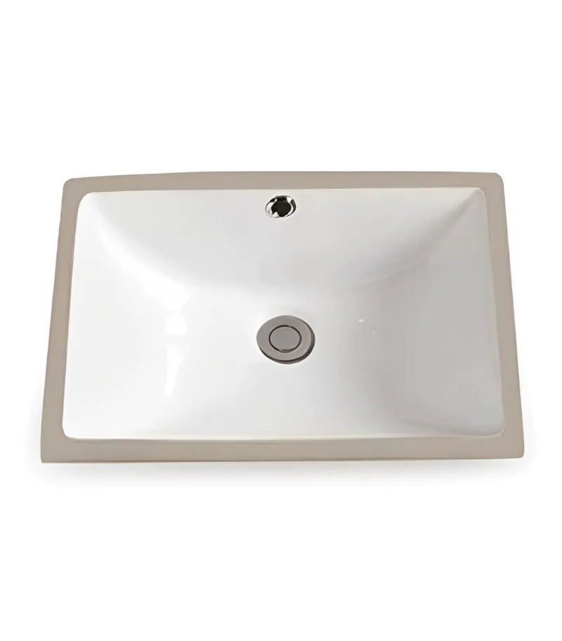 Crete Rectangle Undermount Ceramic Basin 460x335x190mm