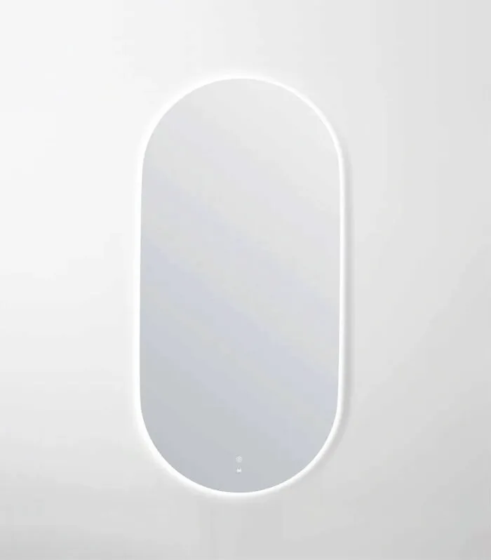 Noosa 750mm x 1500mm Frameless Oval LED Mirror Vertical