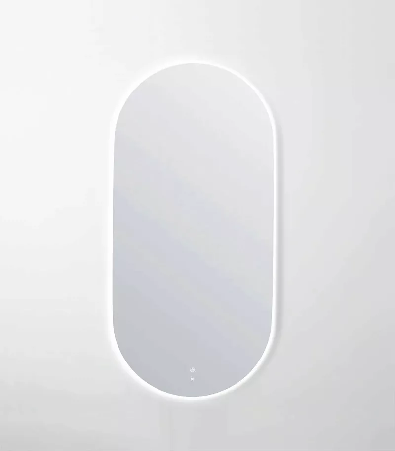 Noosa 750mm x 1500mm Frameless Oval LED Mirror Vertical