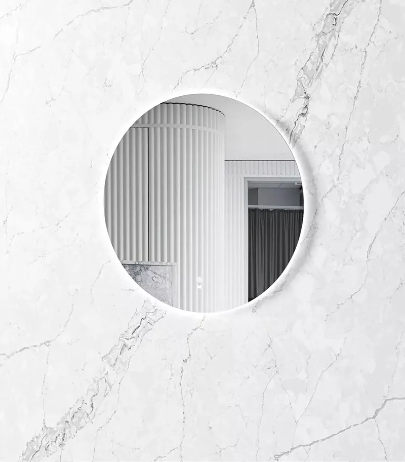 Bondi 800mm x 800mm Round LED Mirror Side View