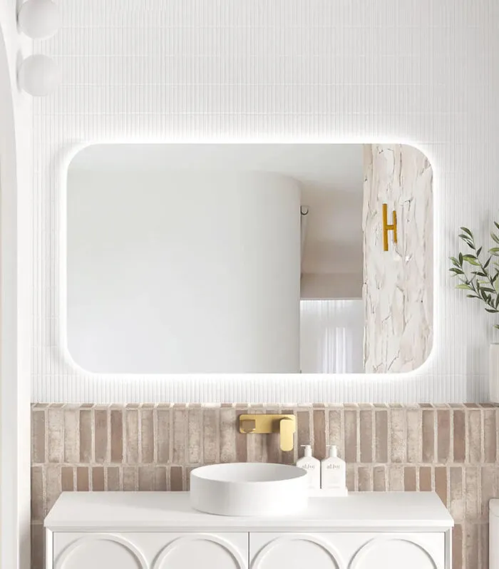 Newport 750mm x 1200mm Frameless Square LED Mirror