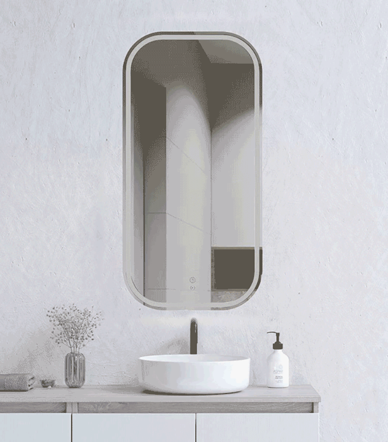 Newport 450mm x 900mm Frameless Square LED Mirror Light Color
