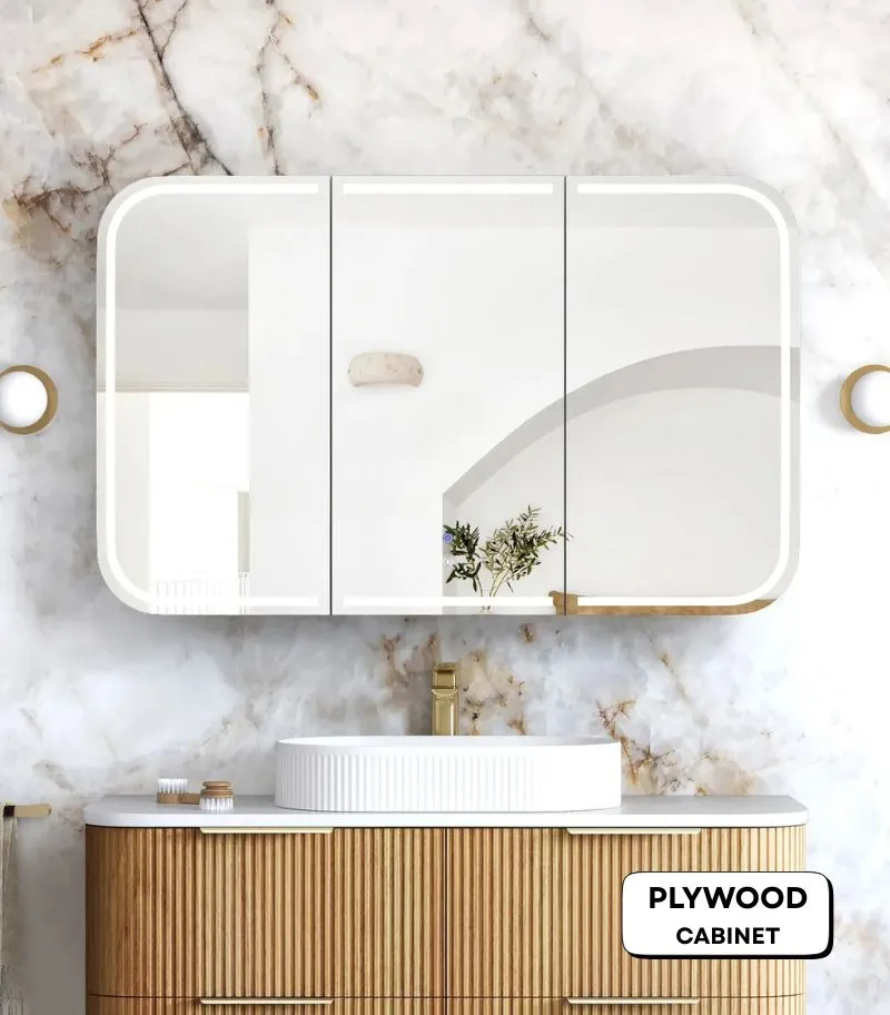 Newport LED 1200x750mm Shaving Cabinet - Woodland Oak