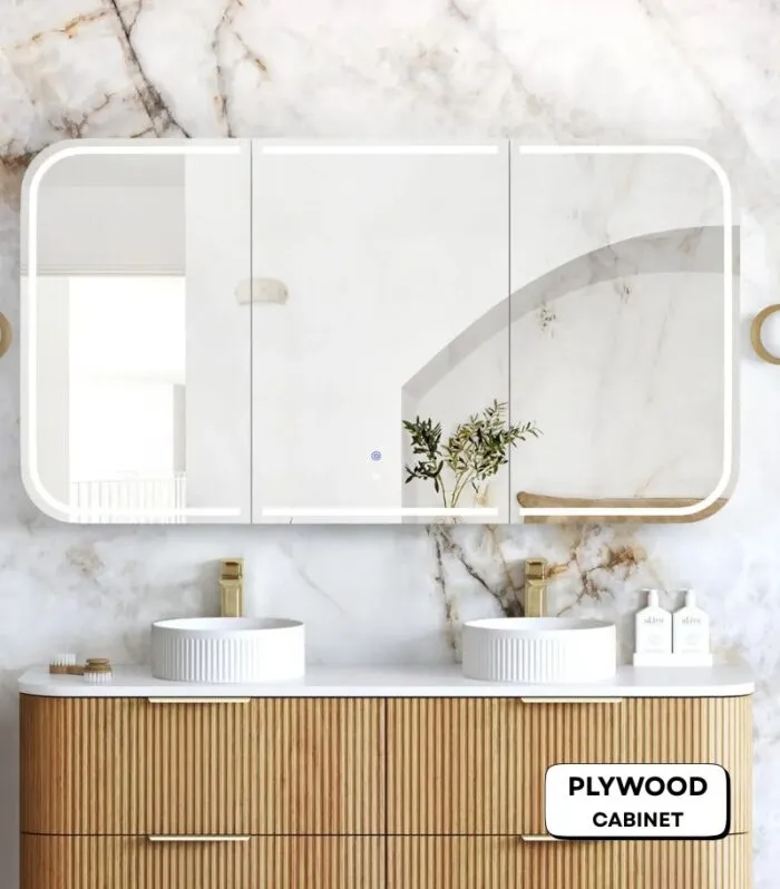 Newport LED 1500x750mm Shaving Cabinet - Woodland Oak