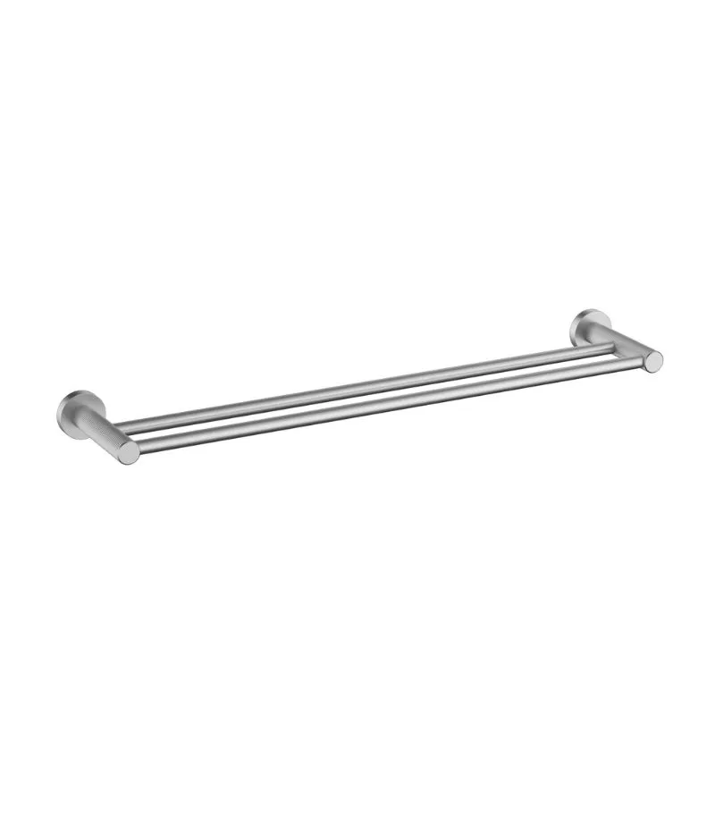 IKON Linie Double Towel Rail Brushed Nickel