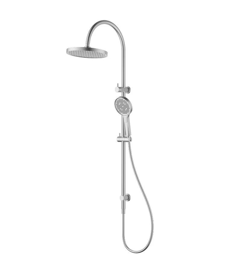 Linie Twin Shower On Rail - Brushed Nickel