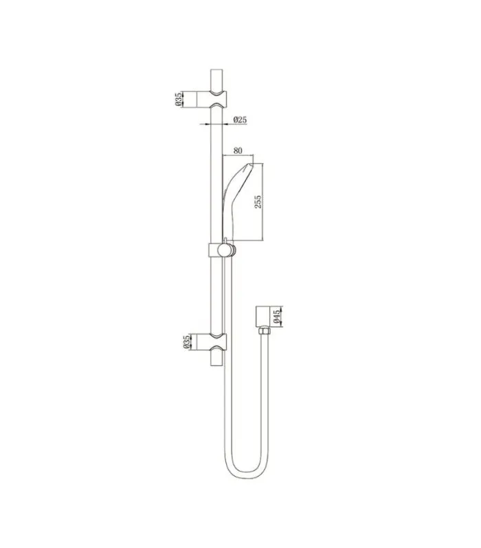 Galaxy Hand Shower On Rail - Specification