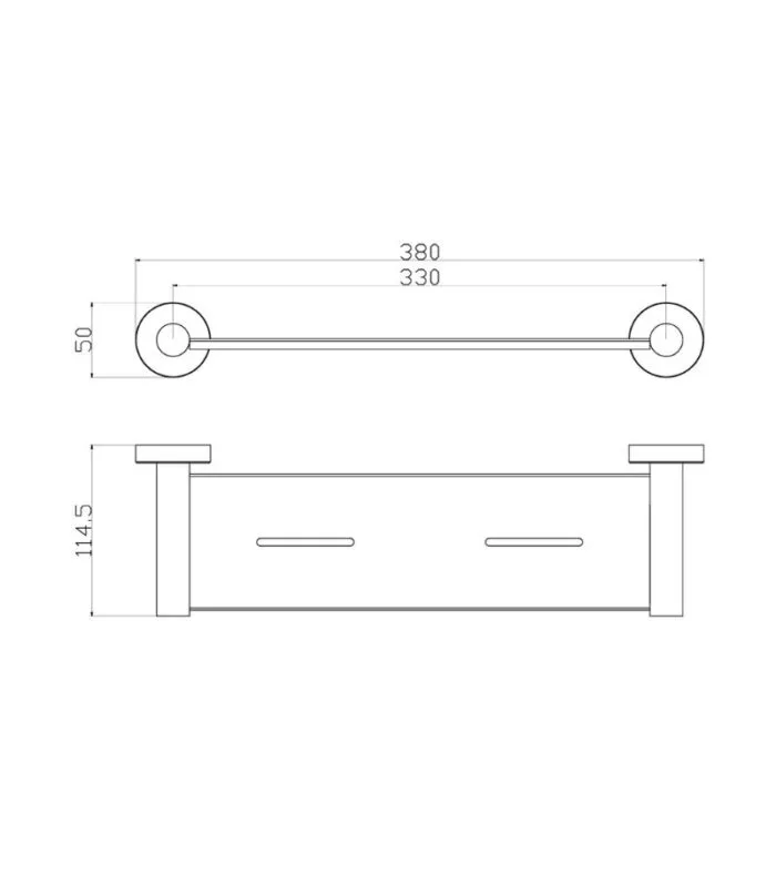 Otus Slimline SS304 Metal Shelf - Specification