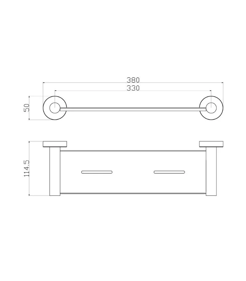 Otus Slimline SS304 Metal Shelf - Specification