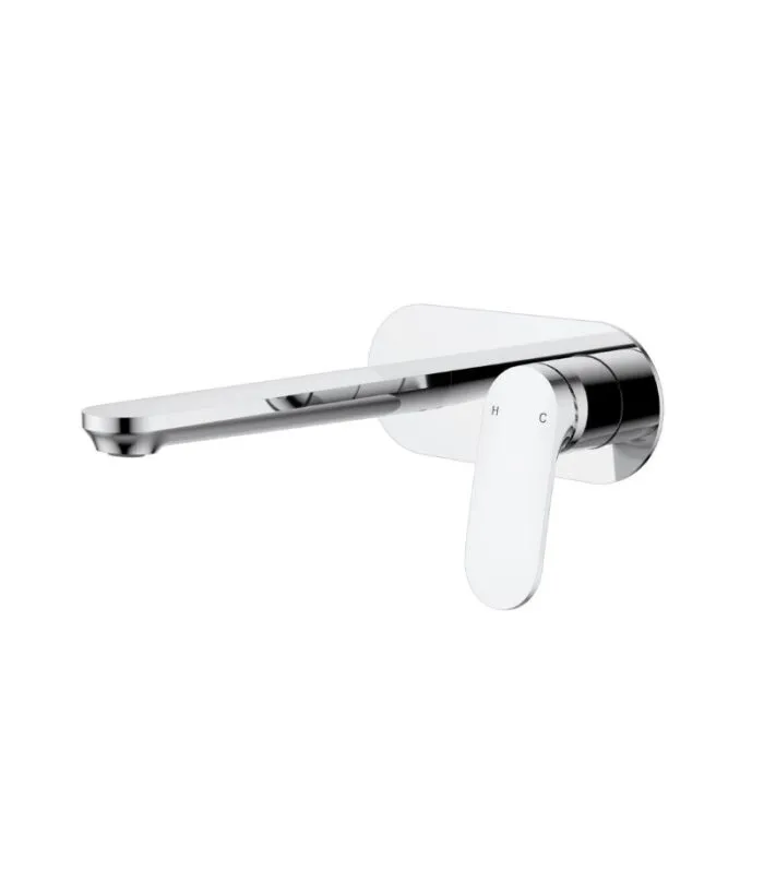 IKON Sulu II Wall Mounted Basin or Bath Mixer with Cover Plate Chrome