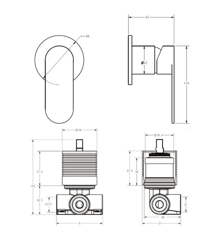 Sora Stainless Steel Wall Mixer Specification