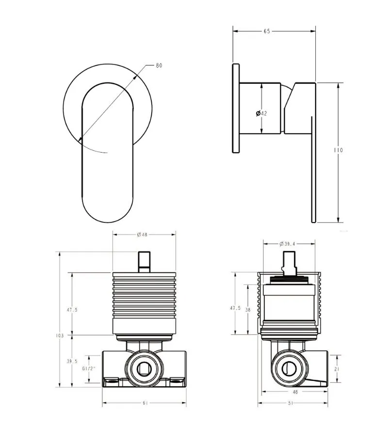 Sora Stainless Steel Wall Mixer Specification
