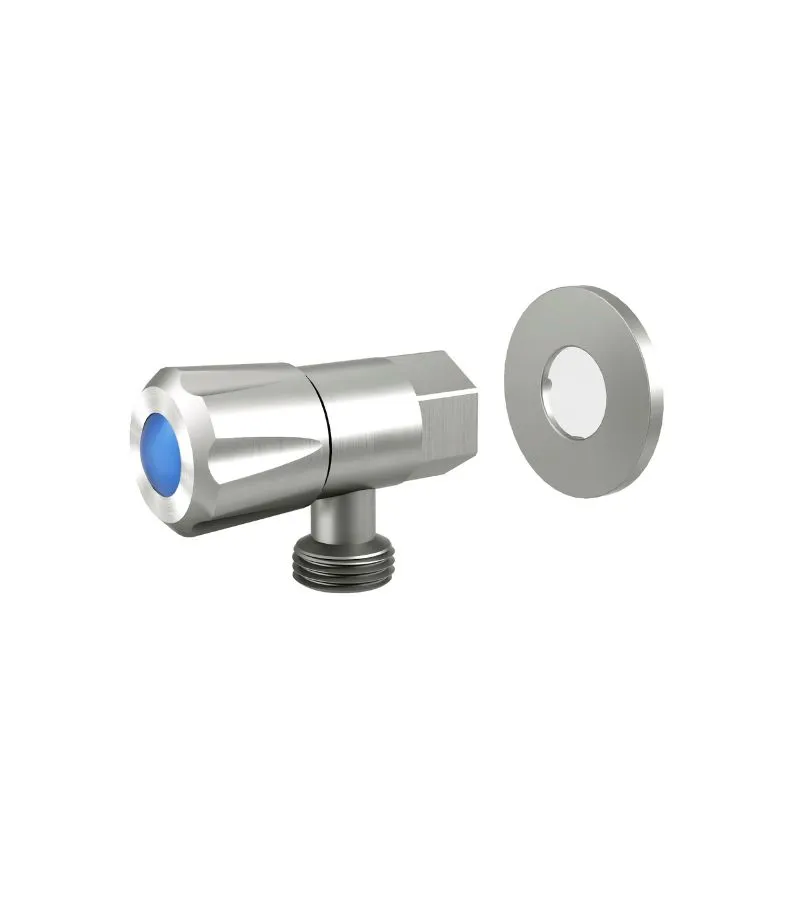 Amoza Mini 1/4 Turn Ceramic Disc Cistern Tap - Brushed Nickel or Brushed Stainless Steel Part