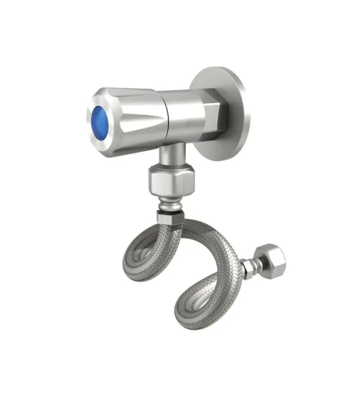 Amoza 1/4 Turn C/D Mini Cistern Kits - Brushed Stainless Steel