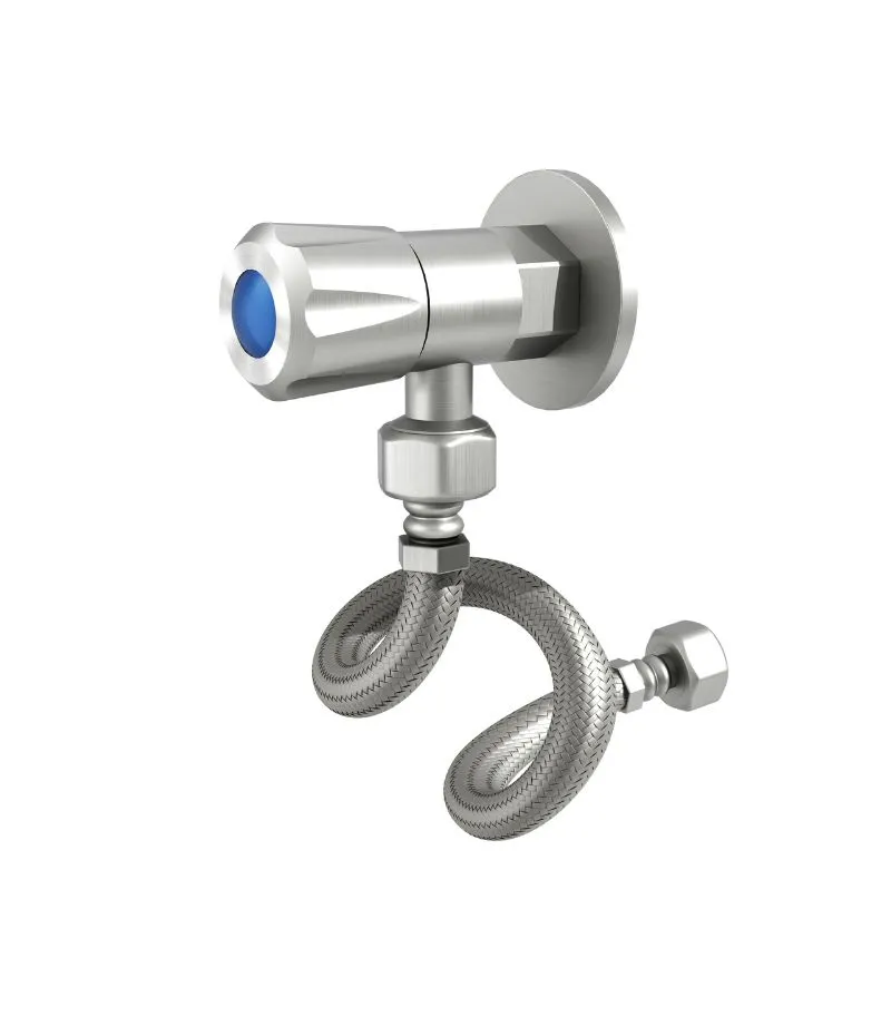 Amoza 1/4 Turn C/D Mini Cistern Kits - Brushed Stainless Steel