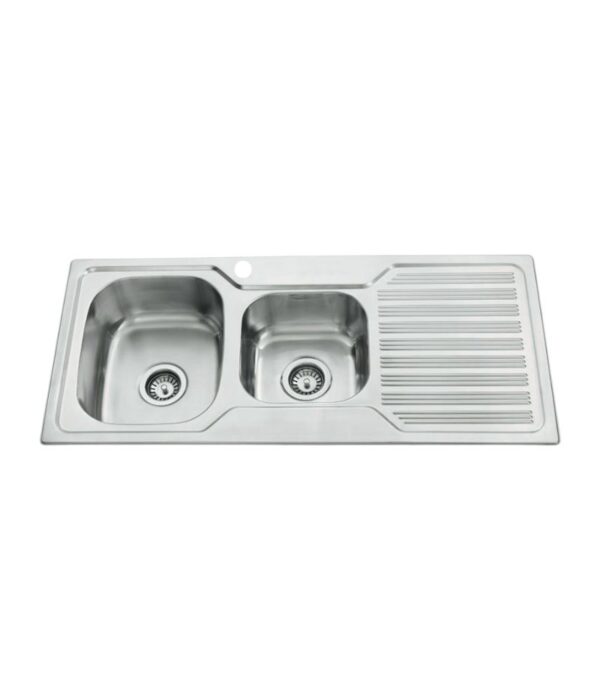 Eden 1080x480x170mm Stainless Steel 1&3/4 Bowl Sink with Drainer - LHB