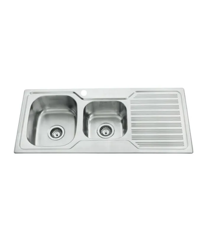 Eden 1080x480x170mm Stainless Steel 1&3/4 Bowl Sink with Drainer - LHB