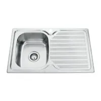 Eden 780x480x170mm Stainless Steel Single Bowl Sink with Drainer - LHB