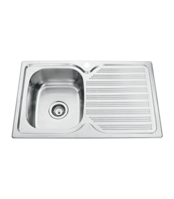 Eden 780x480x170mm Stainless Steel Single Bowl Sink with Drainer - LHB