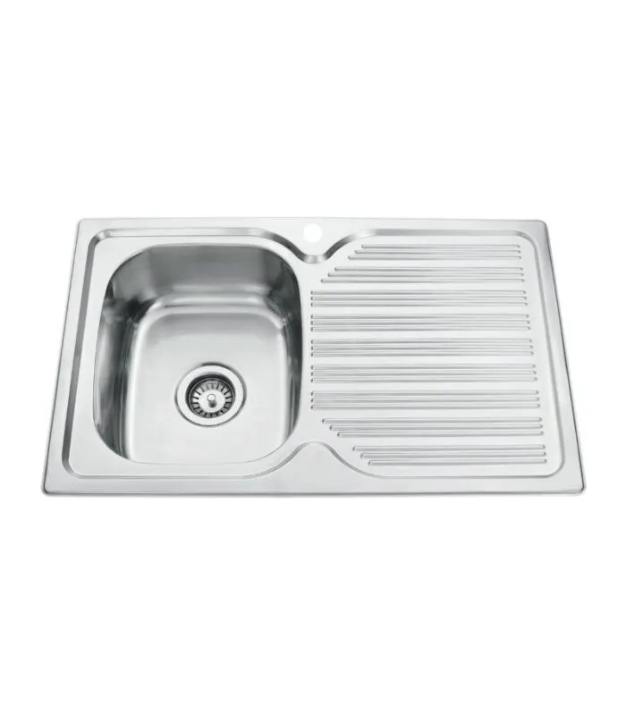 Eden 780x480x170mm Stainless Steel Single Bowl Sink with Drainer - LHB