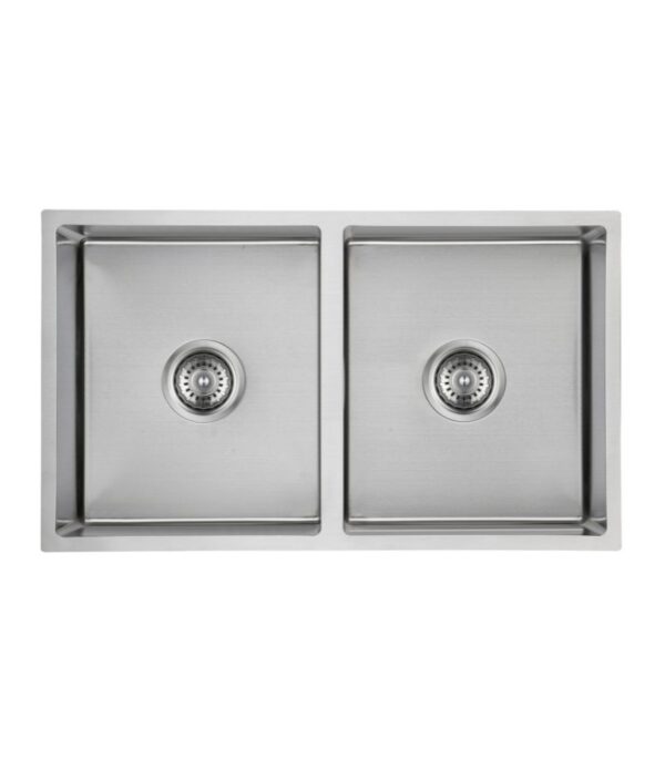 Cora 750x440x198mm Stainless Steel Double Bowl Sink