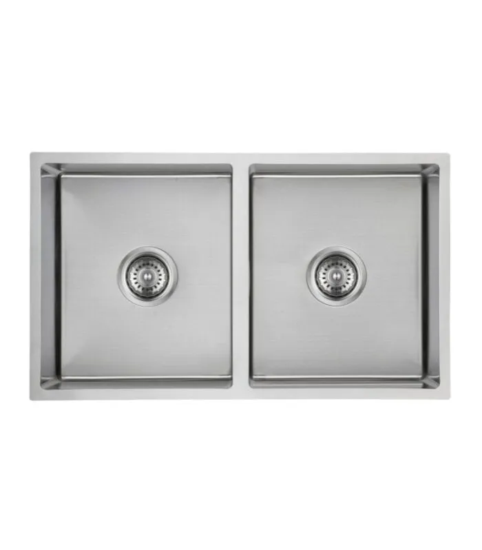Cora 750x440x198mm Stainless Steel Double Bowl Sink