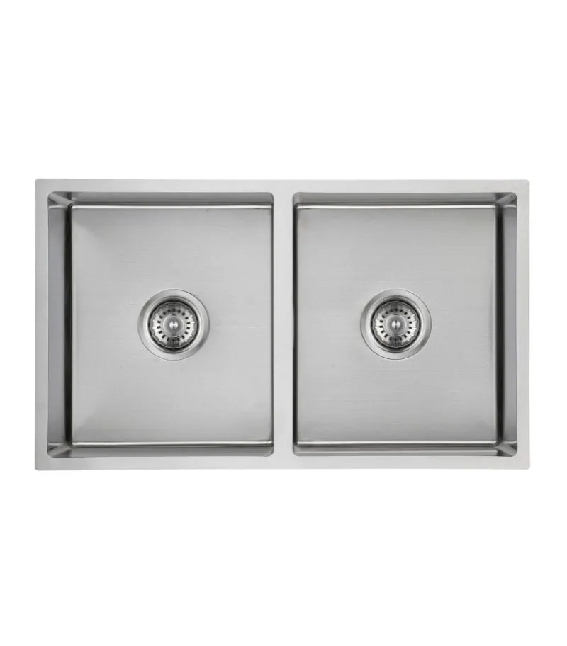 Cora 750x440x198mm Stainless Steel Double Bowl Sink