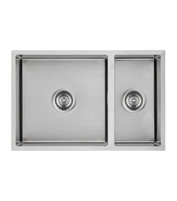 Cora 670x440x198mm Stainless Steel 1&1/2 Bowl Sink