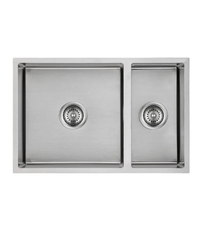 Cora 670x440x198mm Stainless Steel 1&1/2 Bowl Sink