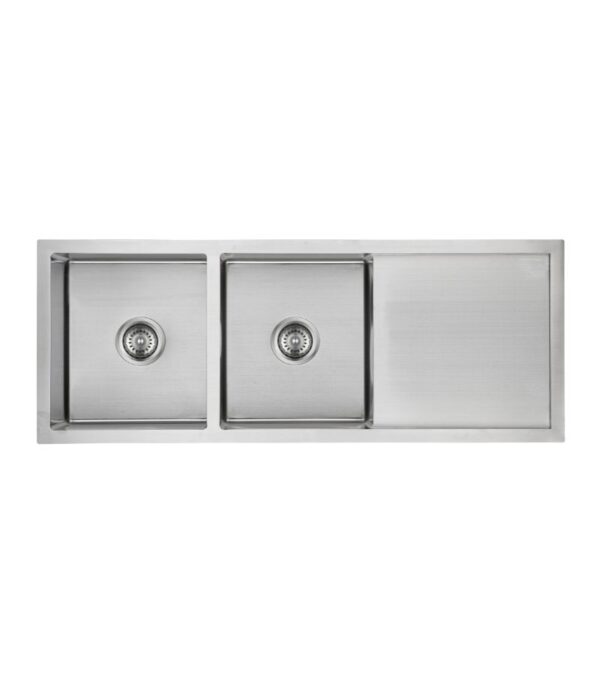 Eden 1160x450x208mm Stainless Steel Double Bowl Sink with Drainer