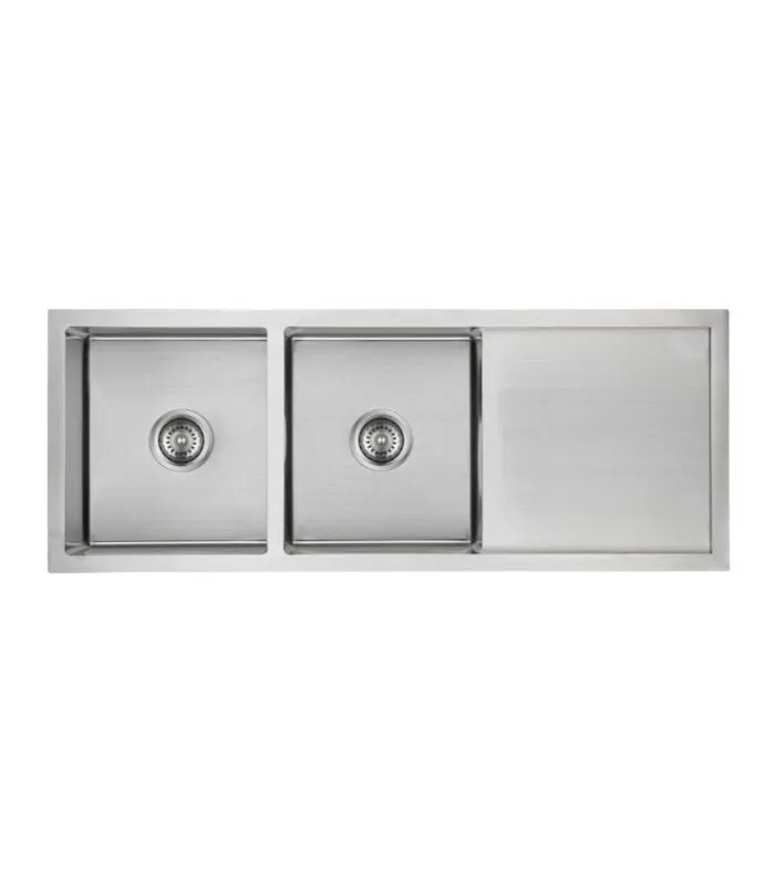 Eden 1160x450x208mm Stainless Steel Double Bowl Sink with Drainer