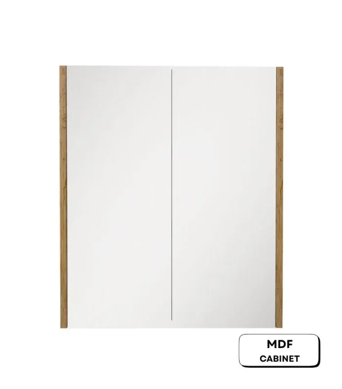 Camden 600mm Shaving Cabinet - Prime Oak