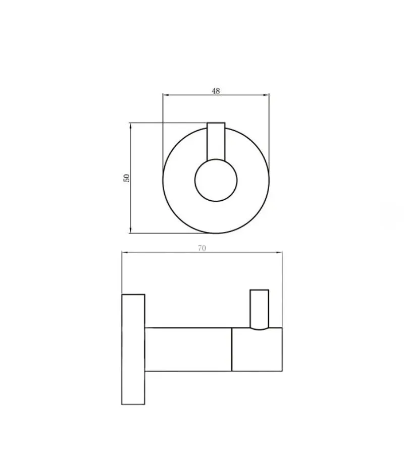 Amoza SST Pin Lever Single Robe Hook - Specification