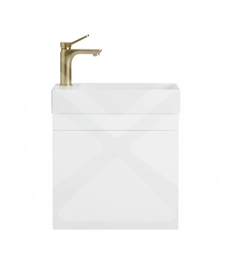 Alpha 450mm Ensuite Wall Hung Vanity - Gloss White