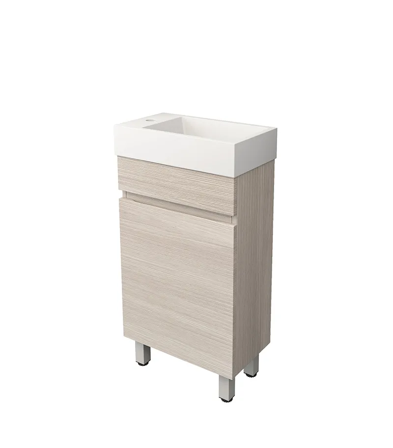 Camden Ensuite Floorstanding Vanity - Coastal Oak Side View