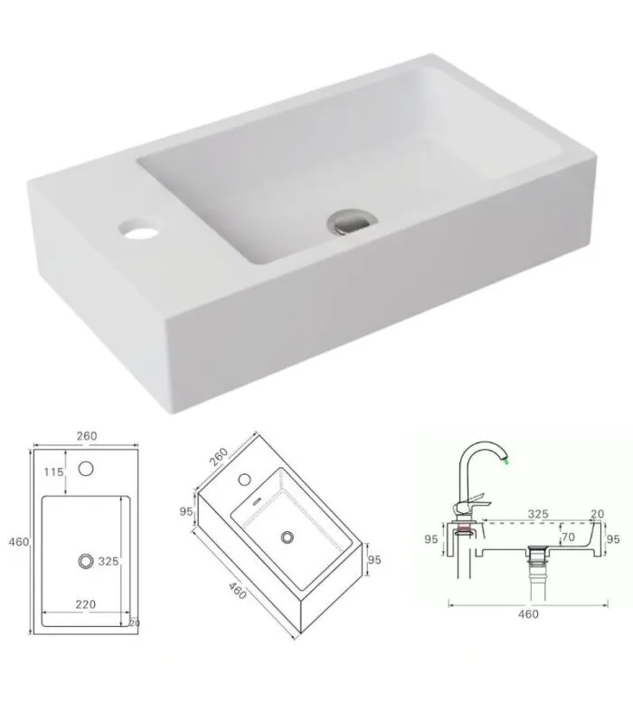 Solid Surface Stone top LK-ST42 for Ensuite vanity - Specification