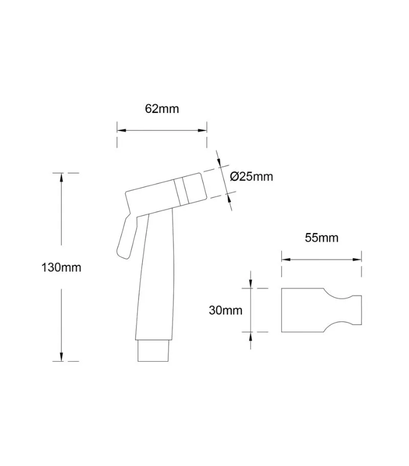 Amoza Stainless Steel Bidet Trigger Spray - Specification