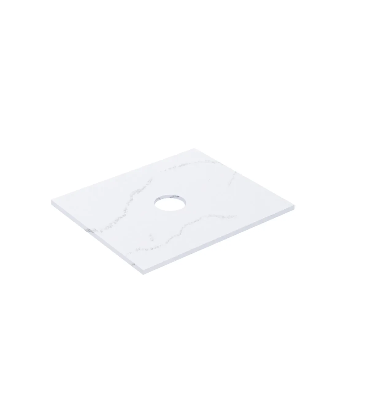 Lukka 600mm Quartz Stone Vanity Top – Above Counter | Calacatta White